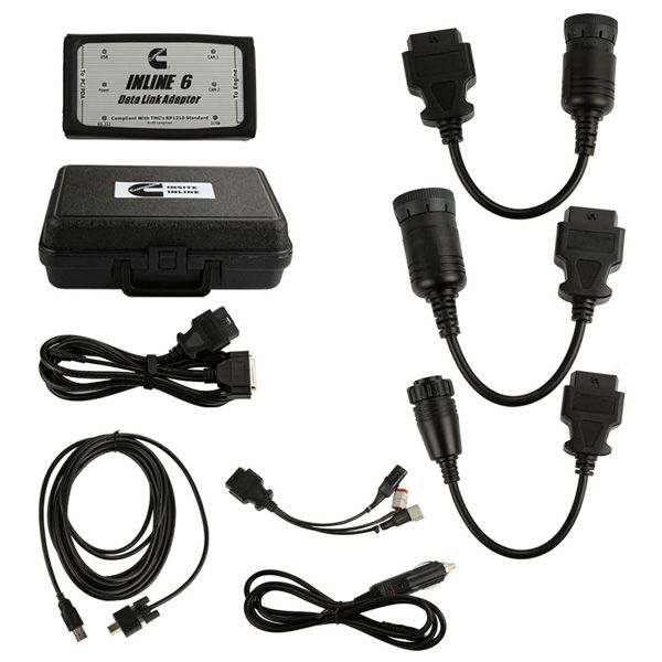 Promotion! Cummins INLINE 6 Data Link Adapter plus 8.2.0.184 Cummins INSITE Software Pro Version with 500 times Limitation