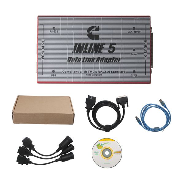 Inline 5 Insite 8.2.0.184 Data Link Adaptor for Cummins Supports Multi Languages Without Carrying Case
