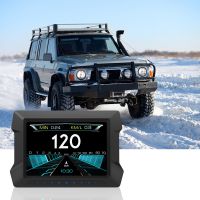 P22 HUD Offroad Vehicles Head Up Display Digital Clock Slope Meter GPS Speedometer OBD2 Diagnostic Tools Car Instrument Cluster