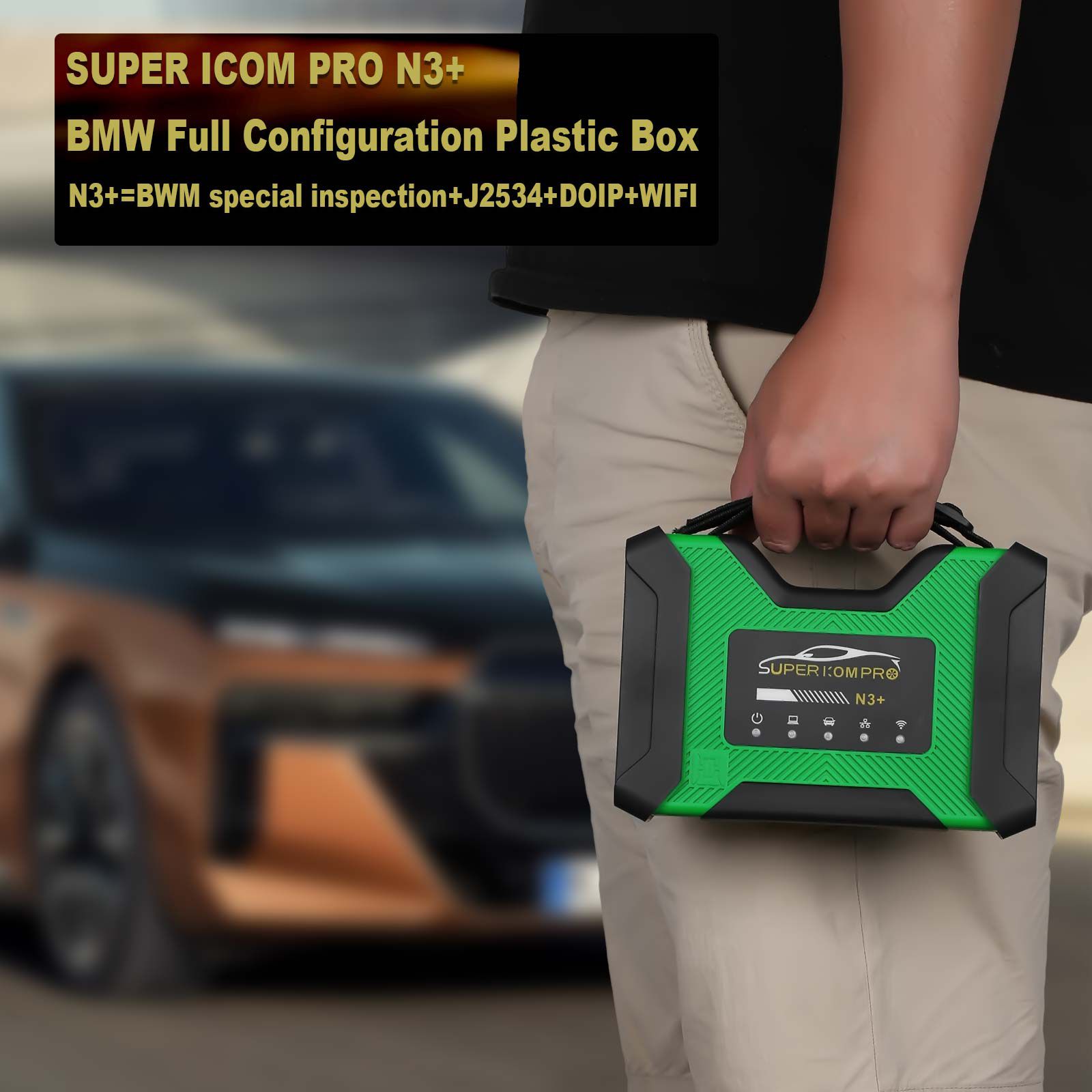 SUPER ICOM PRO N3+ BMW Basic Configuration + OBD Cable + USB Cable + Carton Box