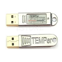 USB Sensor Thermometer Temperature Measurement Control Alarm Data Logger Tester USB Thermometer Gold TEMPer