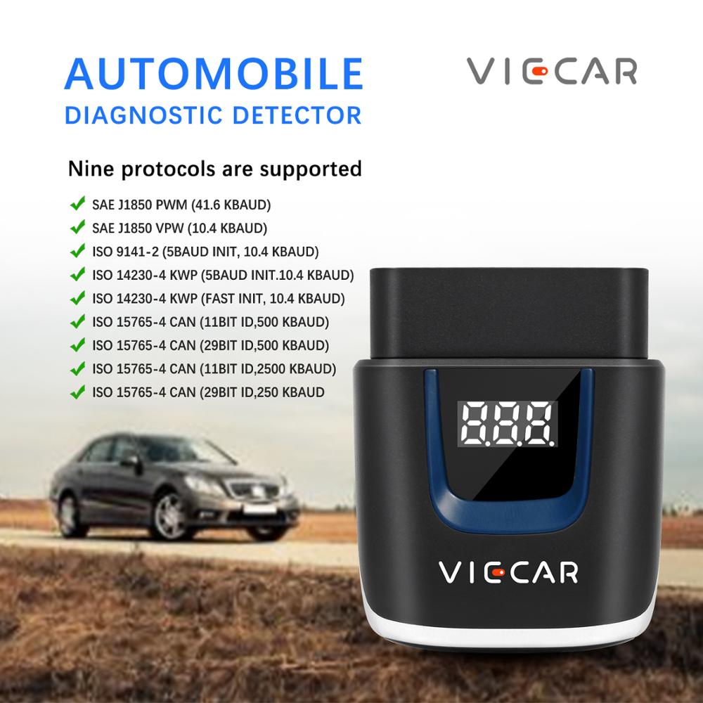 Viecar VP001 Viecar VP003 ELM327 PIC18F25K80 OBD 2 OBD2 Bluetooth-Compatible WIFI for IOS Auto Scanner ODB2 Car Diagnostic Tools PK ELM 327 V 1 5