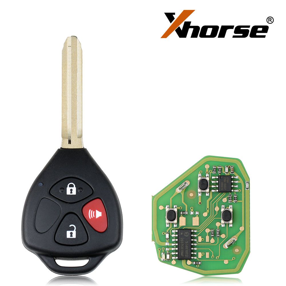 XHORSE XKTO04EN Wire Universal Remote Key Toyota Style 3 Buttons for VVDI VVDI2 Key Tool English Version 5pcs/lot