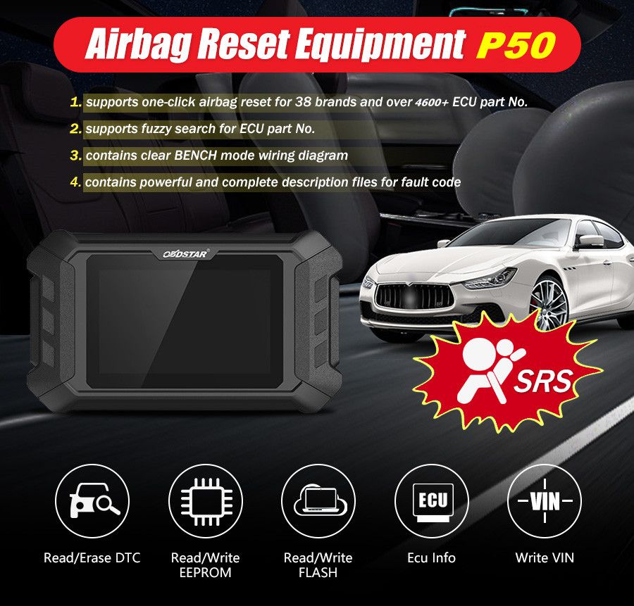 OBDSTAR P50 Airbag Reset Intelligent Airbag Reset Equipment 