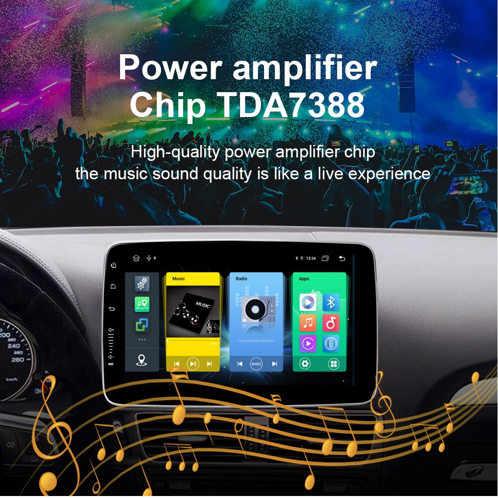 1 DIN Android 10.0 Car Radio 10 inch 2.5D 6GB RAM 128GB ROM Stereo with 4G WiFi DSP GPS Bluetooth Hands Free Calling
