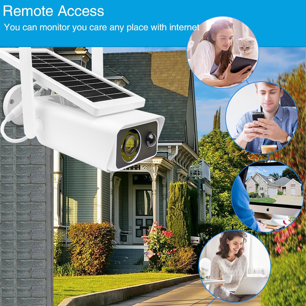 1080P Solar IP Camera Outdoor Waterproof Wireless Security Camera Solar Powered IR Motion Detection Night Vision IP Camera Wifi