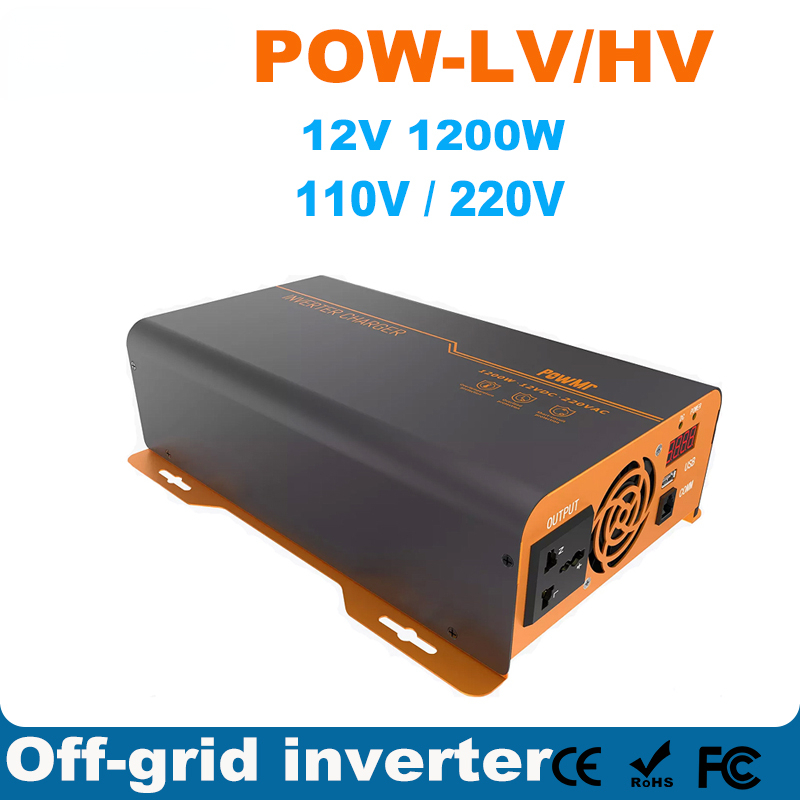 12V 110V/220V 1200W Off-Grid Inverter Charger 1.2KW Pure Sine Wave Solar Inverter For Lead Acid/Lithium Battery Inversor