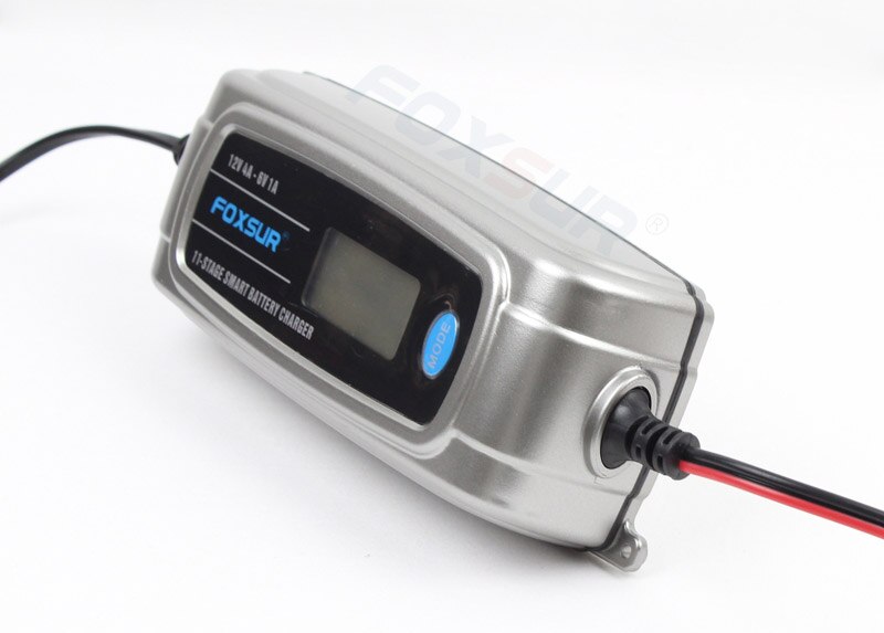 12V 4A 6V 1A 11-stage Smart Battery Charger, Toy & Car AGM GEL WET EFB Battery Charger, LCD Intelligent Battery Charger