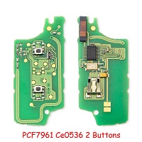 2 Buttons ASK CE0536 Flip Remote Key Electronic Circuit Board For Peugeot 207 407 307 308 Citroen C2 C3 C4 C5 ID46 Chip