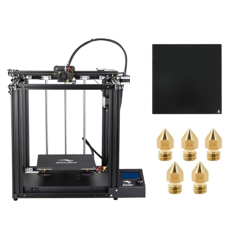 CREALITY 3D Printer Ender-5/Ender-5 Pro Enclosed Structure Power off Resume Printing Add Glass Build Plate and Nozzles