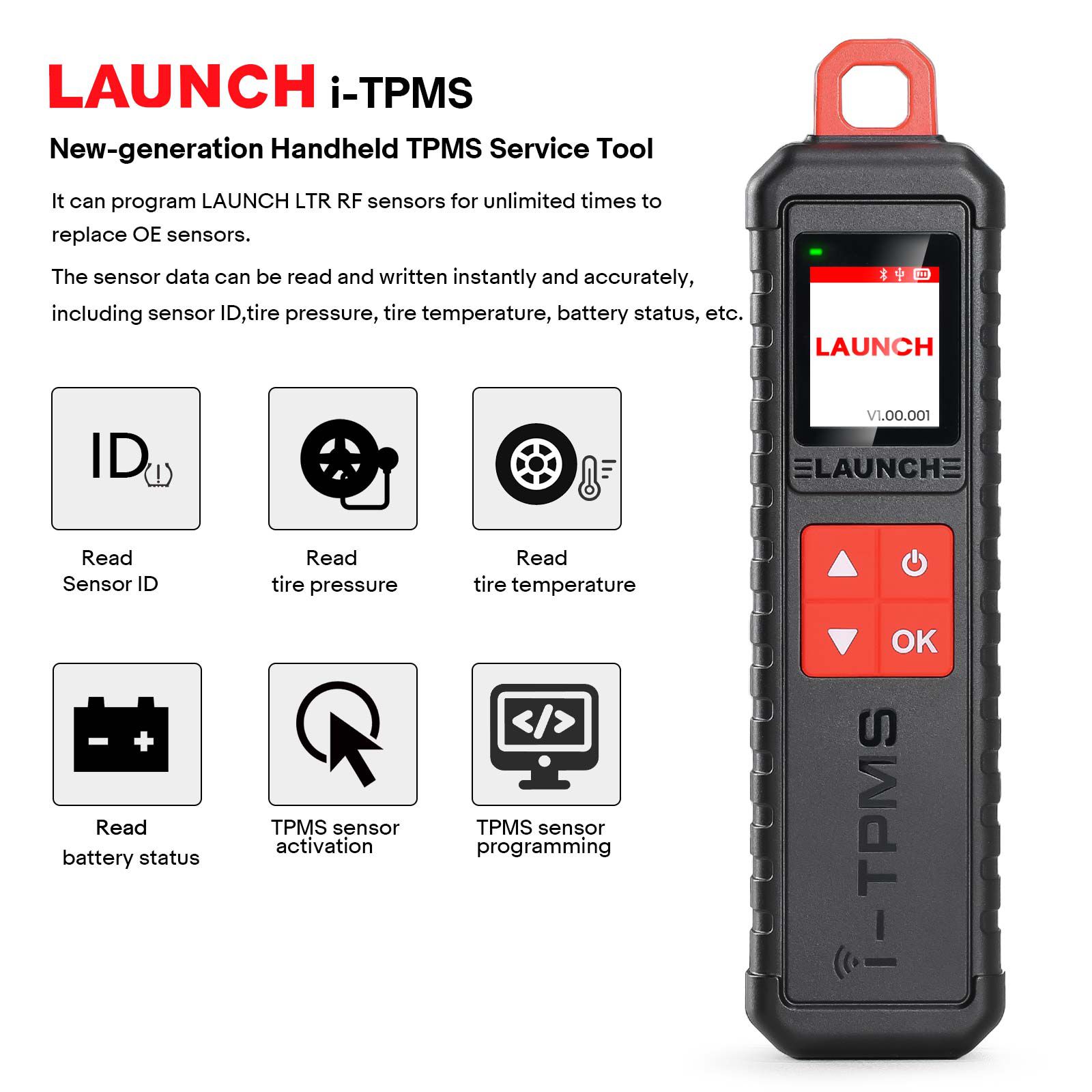 Buy 50pcs Launch LTR-03 RF Sensor 315MHz & 433MHz TPMS Sensor Tool Metal & Rubber Get one Free Launch i-TPMS Handheld TPMS Service Tool