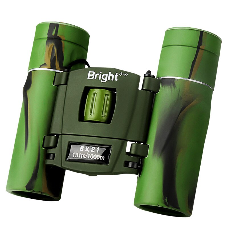 8x21 Portable Mini Telescope Foldable Binocular Easy Carry For Outdoor Camping Travel See Far Camouflage Zoom Telescope