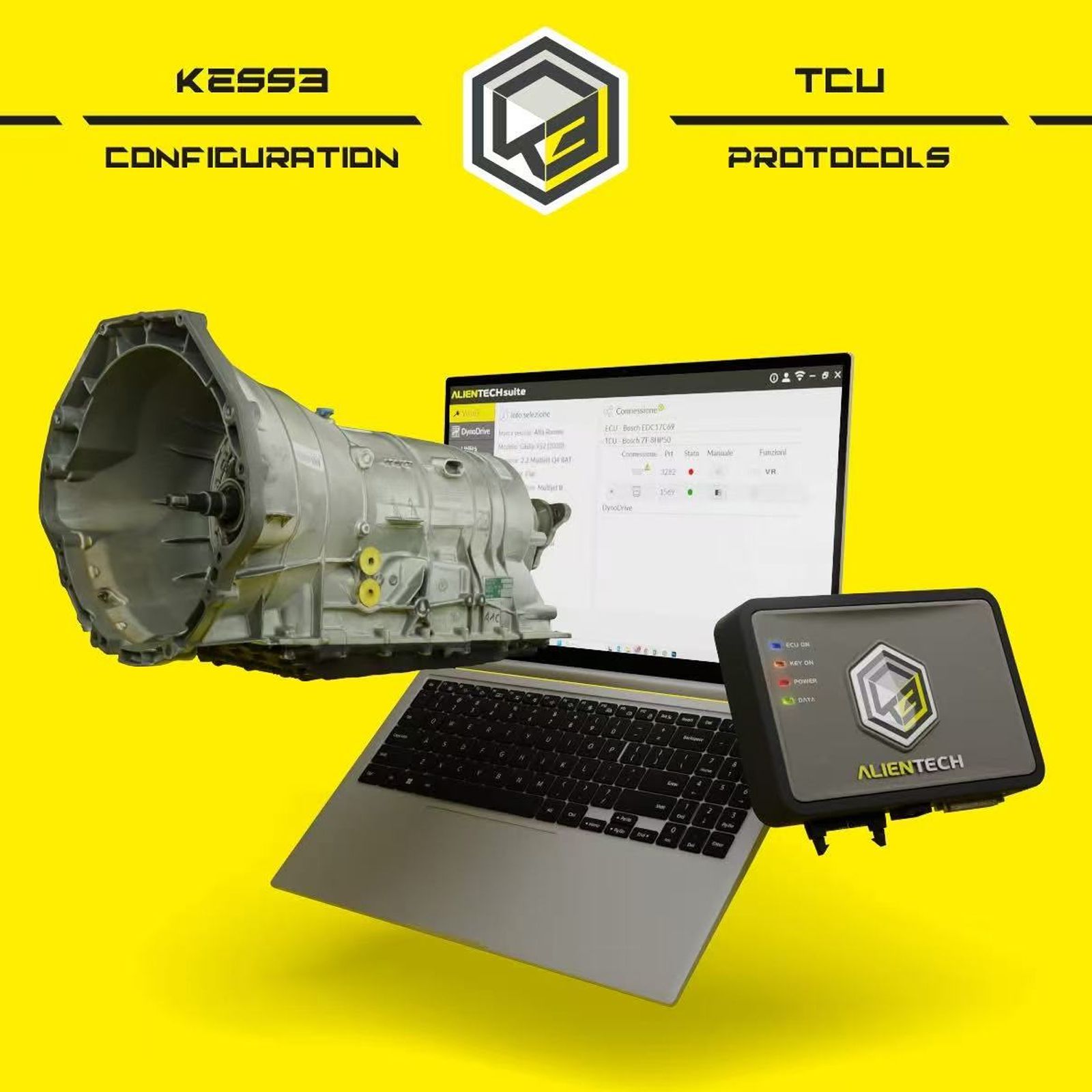 2025 ALIENTECH KESS V3 Master TCU Protocol Supports Read/ Write/ Clone TCUs via OBD BENCH and BOOT