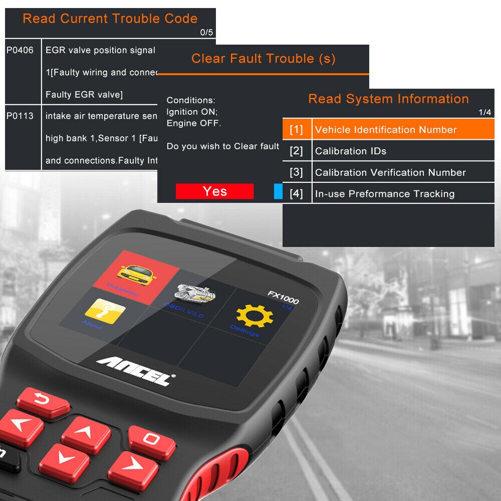 Ancel FX1000 Car Diagnostic Scanner Tool Full System ABS DPF EPB Oil Reset for BMW Benz VW Audi Toyota OBD2 Automotive Scanner