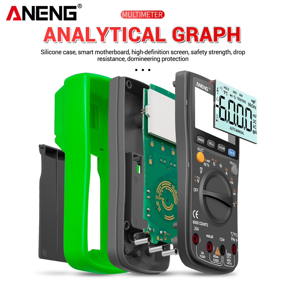 ANENG AN860B/AN860B+ Digital Multimeter AC/DC 6000 Counts True RMS 20A Current Profesional Tester NCV Multimetro with Thermocouple