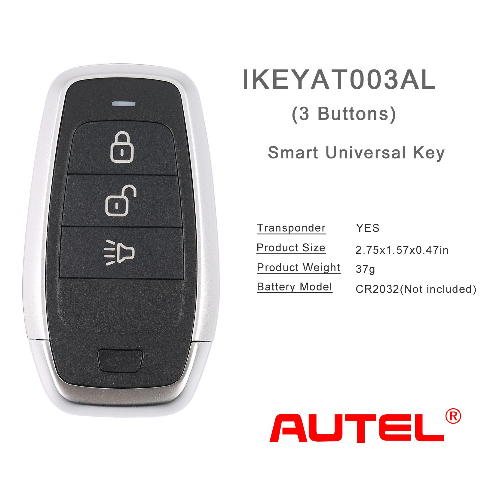 AUTEL IKEYAT003AL 3 Buttons Independent Universal Smart Key 5pcs/lot