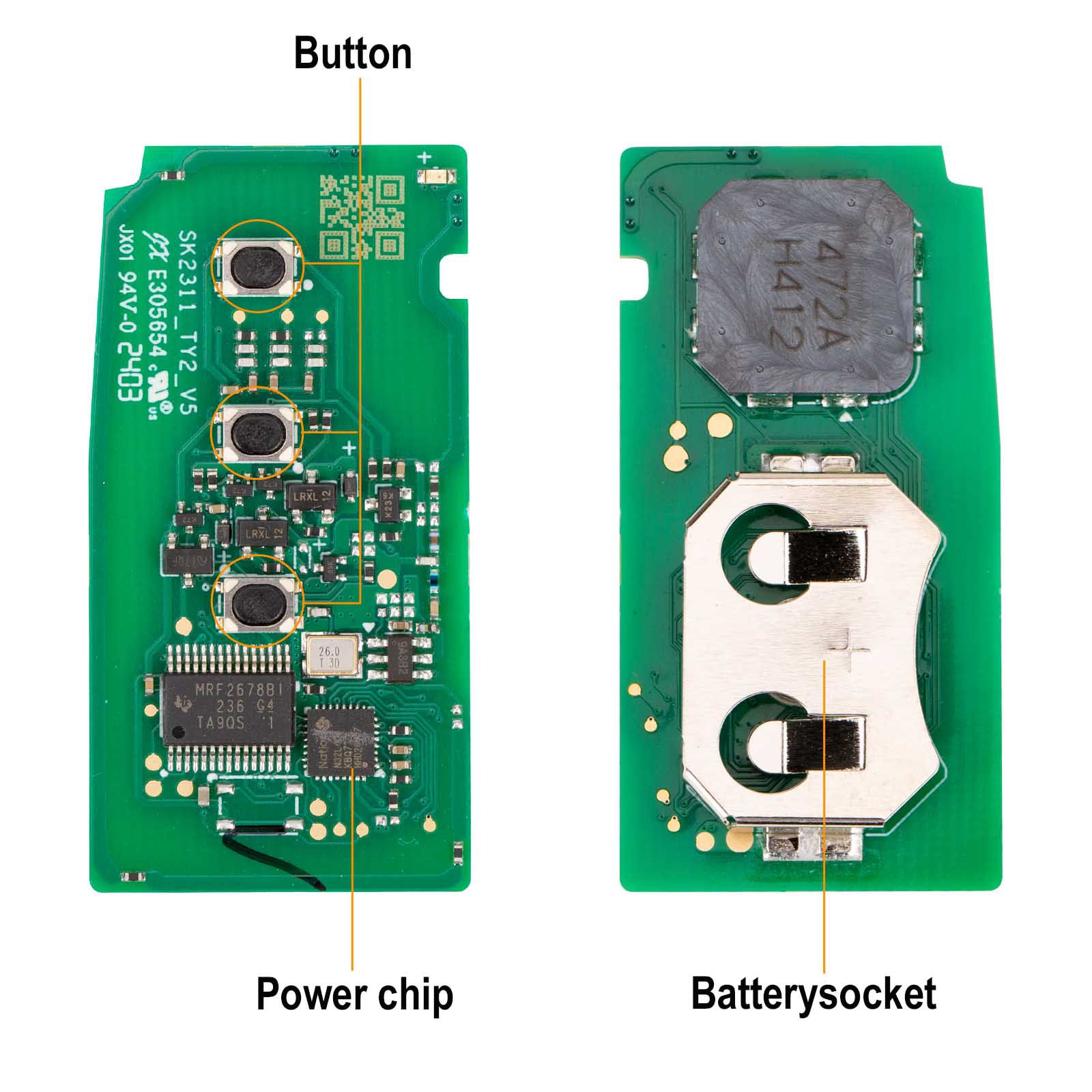 2024 Autel IKEYTY8A3BL 3 Buttons 315/433 MHz Smart Key 5pcs/lot