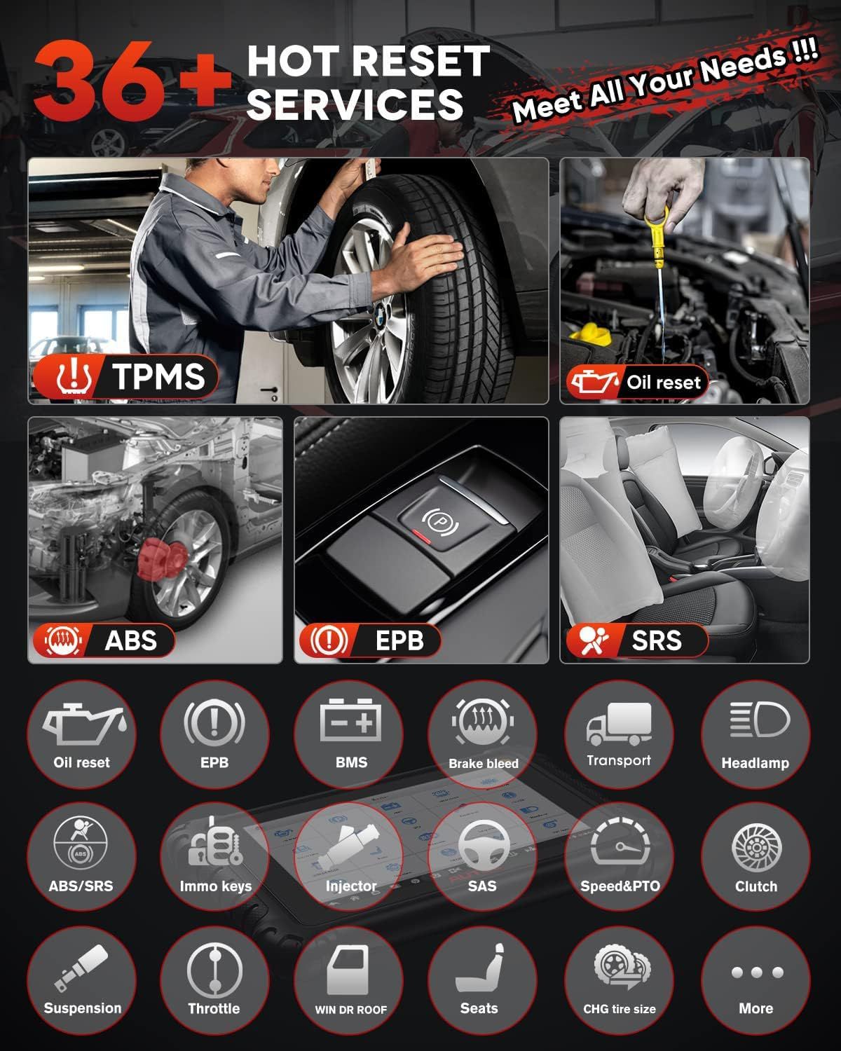 Autel MaxiCOM MK906S PRO TS (MK906Pro TS) TPMS Diagnostic Scanner with ECU Coding, Bi-directional Control, and 2 Free Autel TPMS MX-Sensor