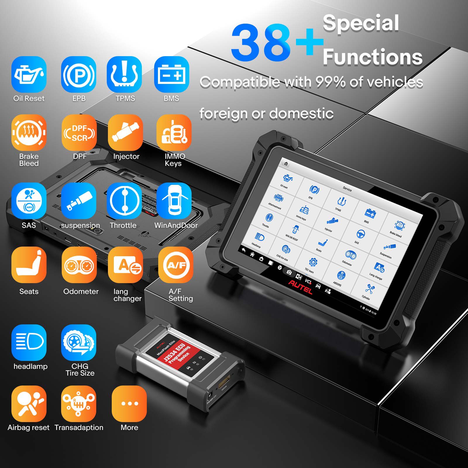 2024 Autel MaxiCOM MK908 PRO II Automotive Diagnostic Tablet Support Scan VIN and Pre&Post Scan