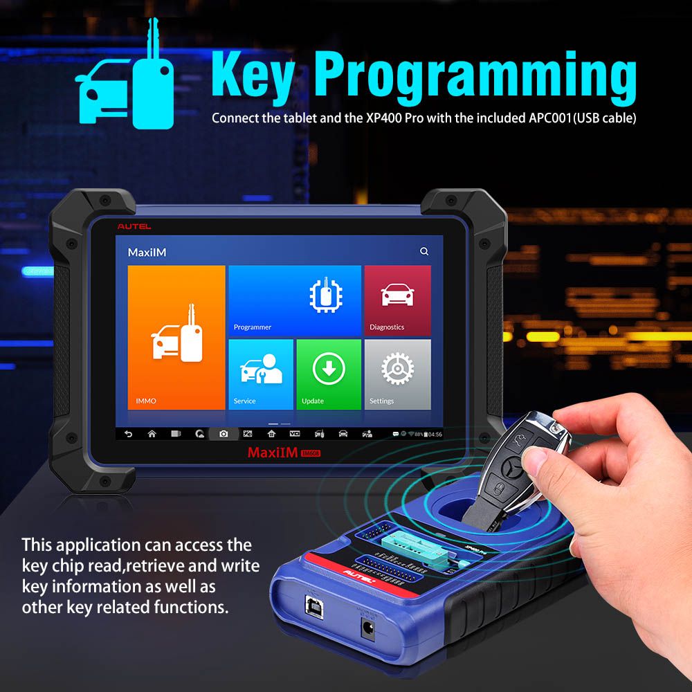 Original Autel MaxiIM IM608 PRO Auto Key Programmer & Diagnostic Tool with XP400 Pro (Upgraded Version of Autel IM608)