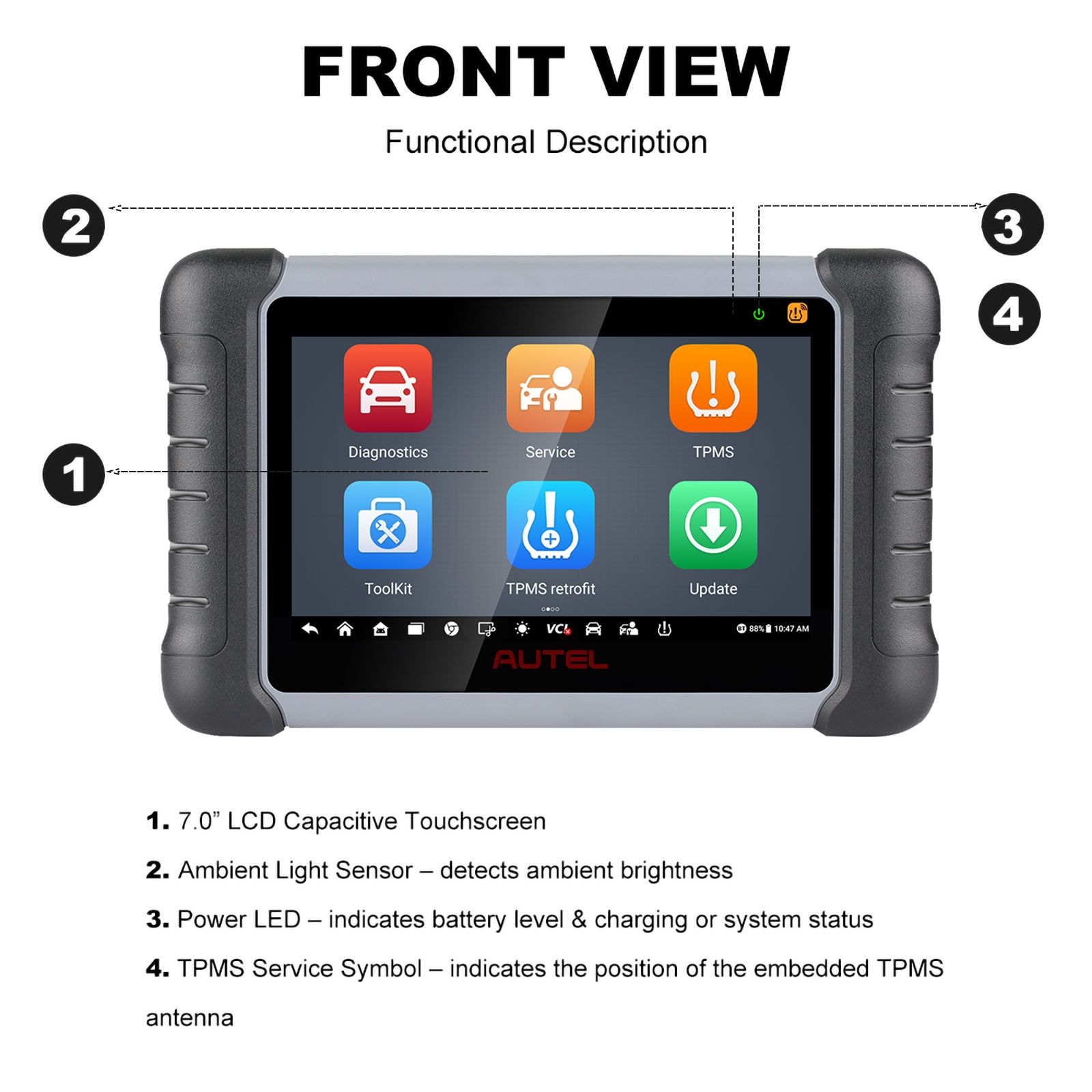 2024 Autel MaxiPRO MP808Z-TS Bi-Directional Control Scan Tool with ECU Coding, Full TPMS, 36+ Services, Upgraded of MP808TS/MP808BT