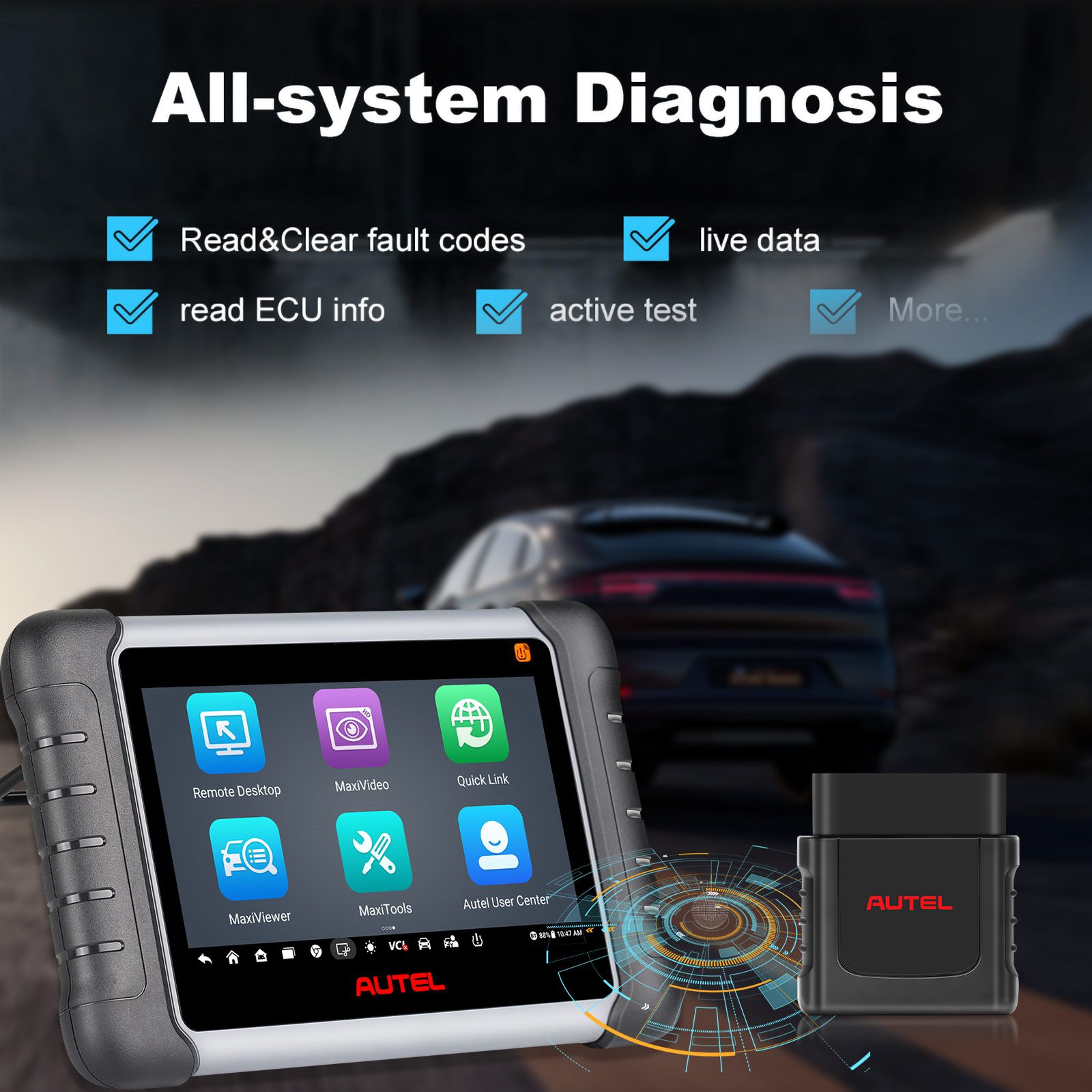 2024 Autel MaxiPRO MP808Z-TS Bi-Directional Control Scan Tool with ECU Coding, Full TPMS, 36+ Services, Upgraded of MP808TS/MP808BT