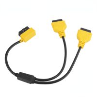 AUTOOL OBD Cable OBD2 1 to 2 Splitter Wire Adapter 50cm OBDII Car Male to Female Extension Cord for Automobiles