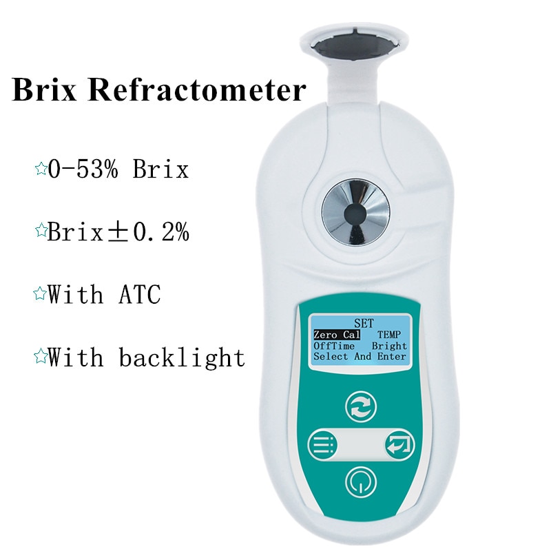 PAL-105 Brix Refractometer Sugar Meter 0-53% Brix Refractive Index Brix Meter Refractometer Brix Sugar Concentration High Precision