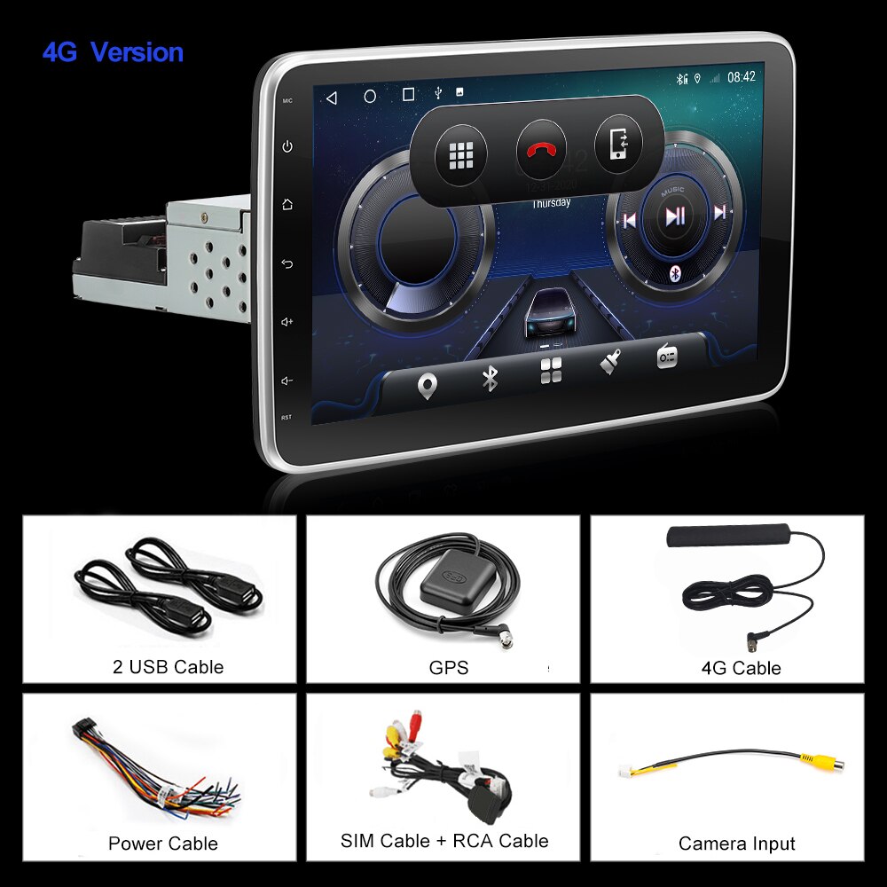 1Din Car Radio Android System HD Multimedia Video Player GPS WIFI Bluetooth Navigation FM For Universal Android 1G RAM Car Radio