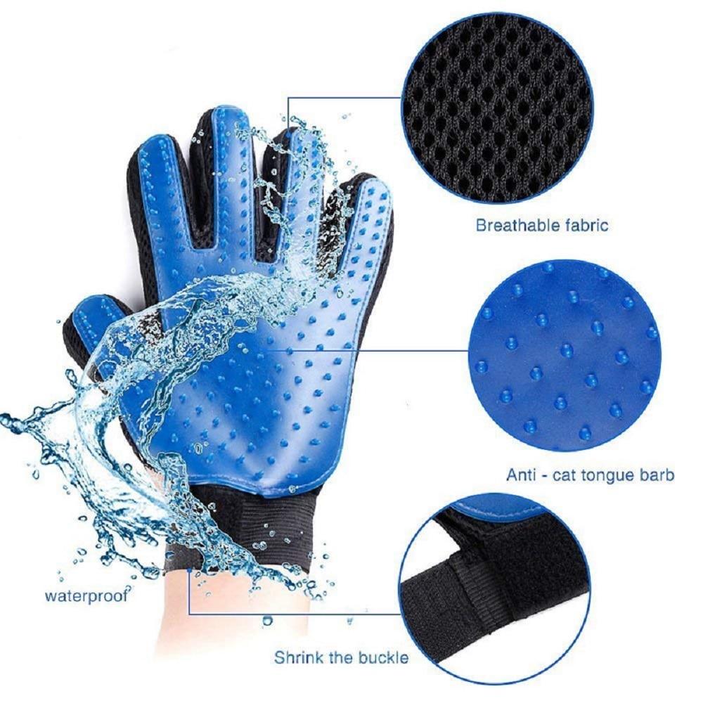 Cat Dog Glove Pet Grooming Glove Pet Brush Glove for Cat Dog Hair Remove Brush Dog Deshedding Cleaning Combs Massage Gloves