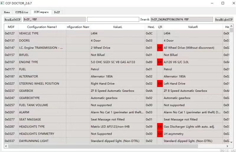 CCF Doctor Editor 3.2.1 for 2017-2022 JLR Jaguar via OBD2 No Need Shipping Work for ENET Cable