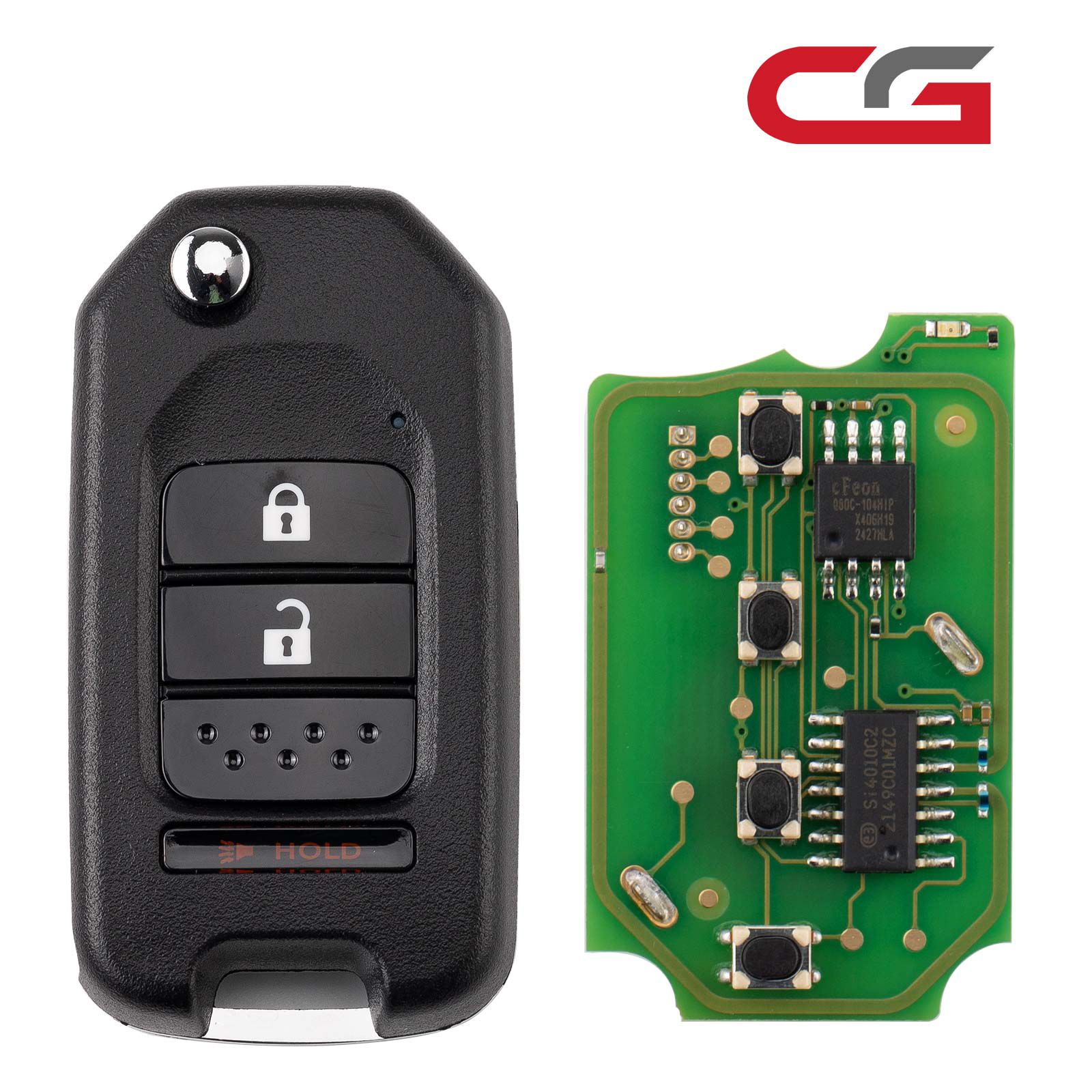 CG A10-2+1 HON.D Style(Flip-2+1BTN) 3 Buttons Wire Remote Used with CGDI K2 Remote Key Programmer 5pcs/lot