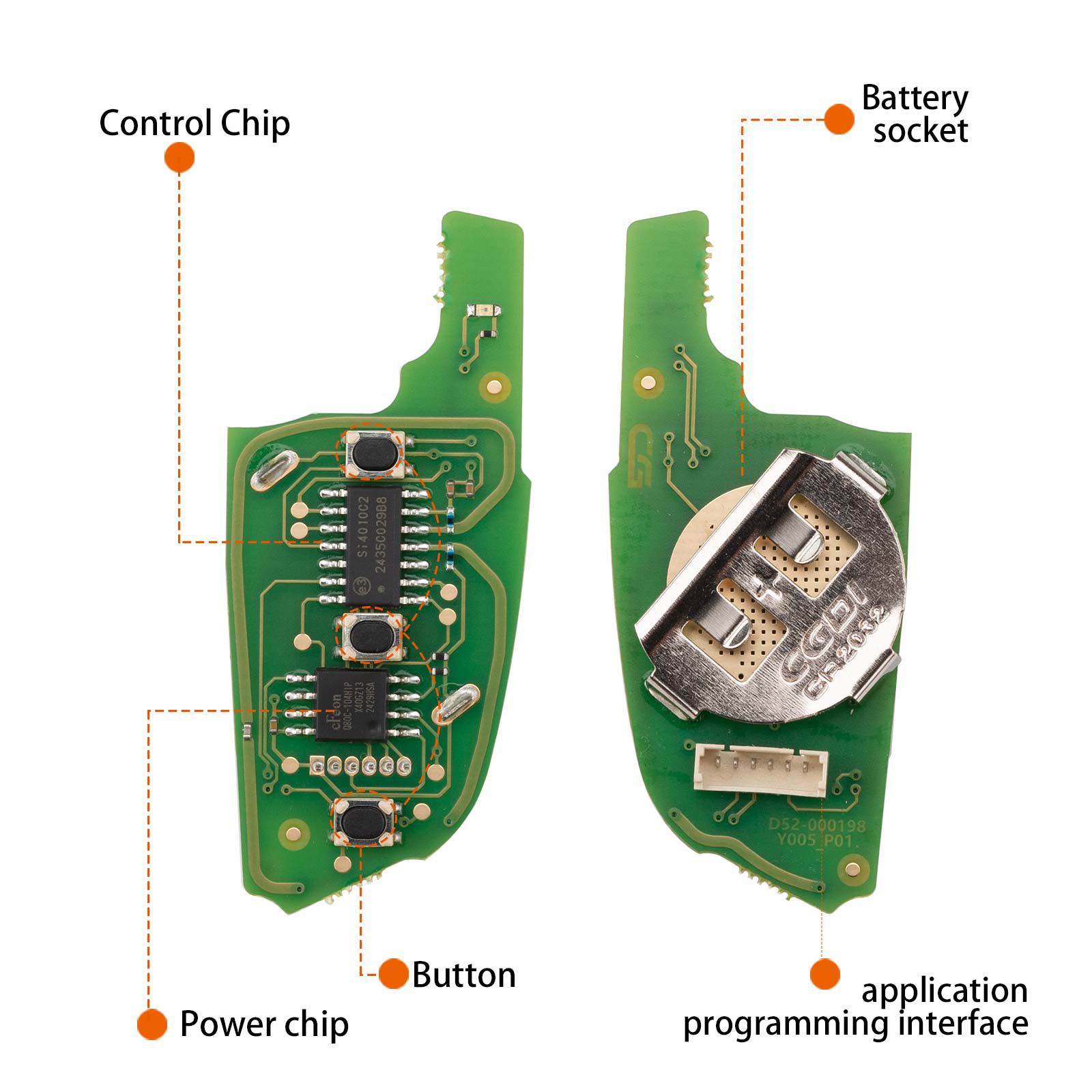 CG A29DF(3BTN) 3 Buttons Wire Remote Used with CGDI K2 Remote Key Programmer 5pcs/lot