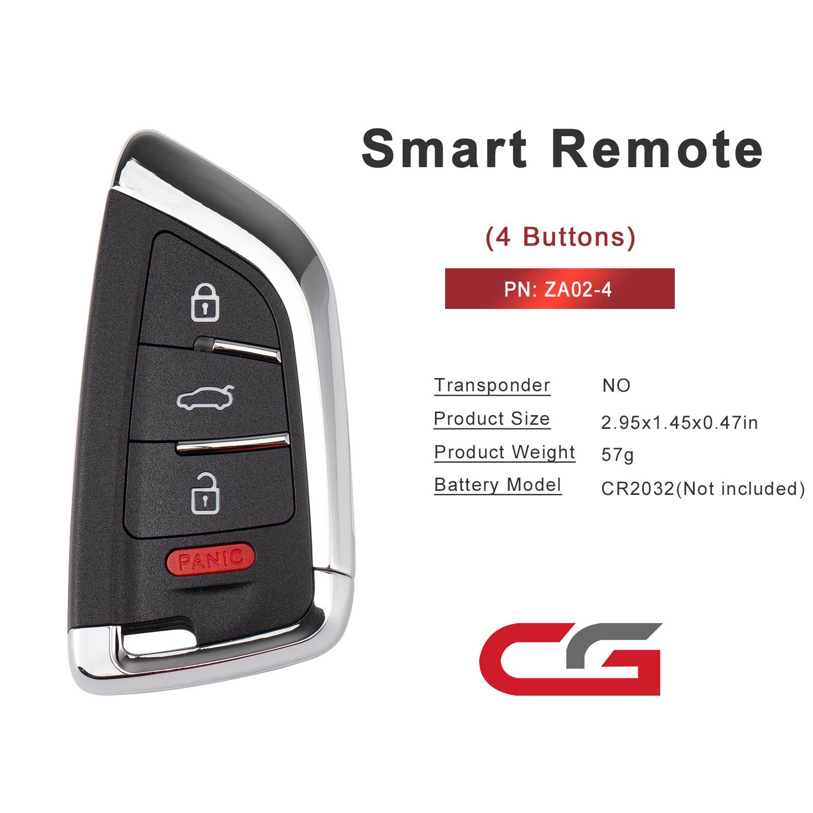 CG ZA02-4 BMW DF Blade(4BTN) 4 Buttons Smart Remote Used with CGDI K2 Remote Key Programmer 5pcs/lot