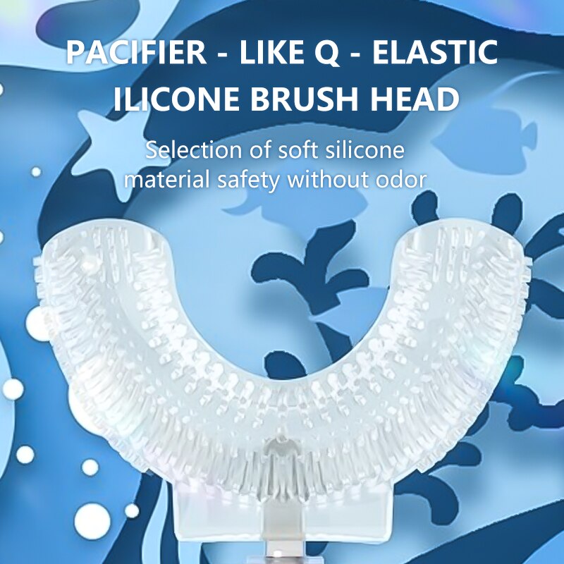 Children Electric Toothbrush Smart U 360 Degrees Kids Sonic Toothbrush Silicon Automatic Teeth Brush Cartoon Waterproof