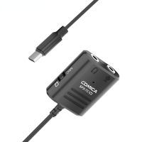 SPX-TC 3.5MM(TRS/TRRS) to Type-C/USB-C Dual Jack Splitter Microphone Audio Adapter Cable for Huawei Samsung Smartphone