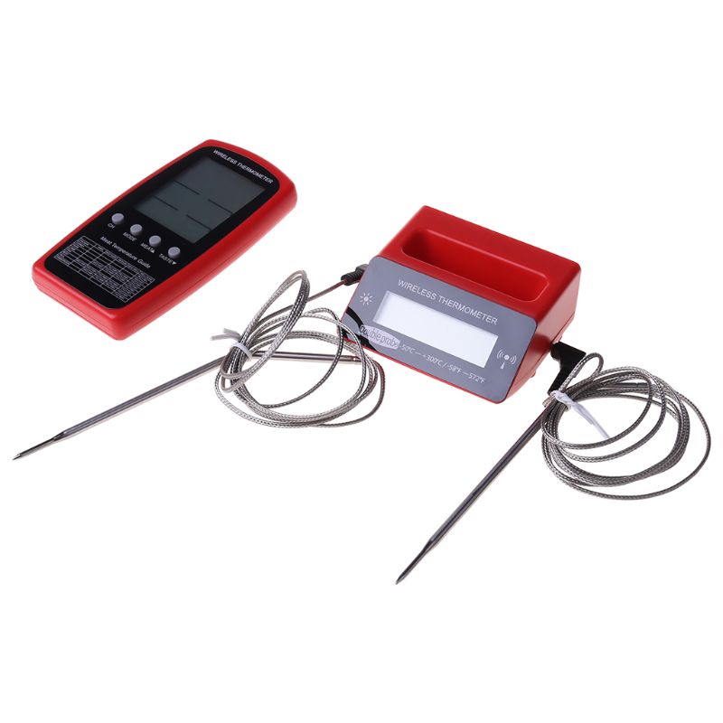 Digital BBQ Dual Probe Meat Thermometer Wireless Kitchen Oven Food Cooking Grill Meat Thermometer BBQ Temperature Meter