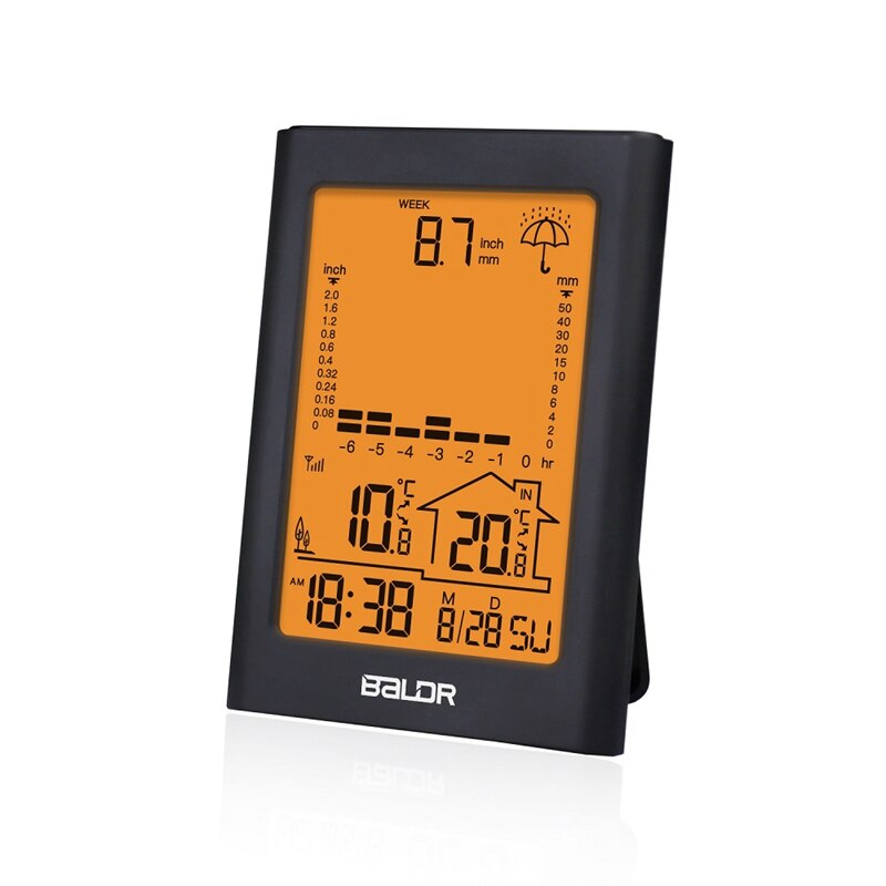 Brand Digital Rain Gauge Thermometer Wireless LCD Display Weather Station Real-time Rainfall Recorder Rain Measure Meter Sensor