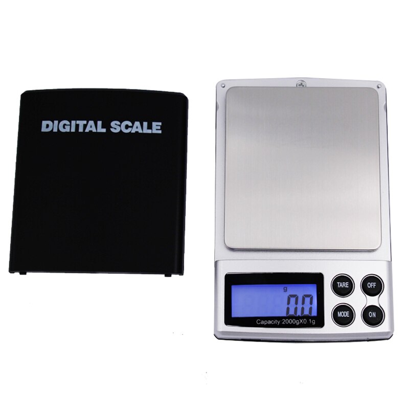 2000g * 0.1g 2Kg Digital Scales Mini Electric Balance Weight Pocket Scales Jewelry Gram Scales With Backlight