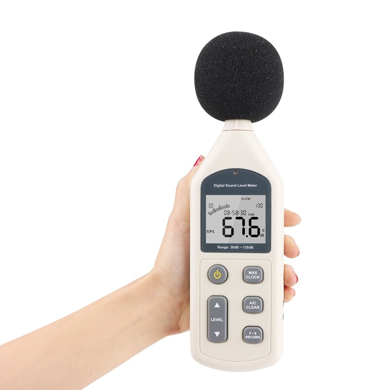 GM1356 Digital Sound Level Meter USB Data Output Noise Tester Tools 30-130dB A/C FAST/SLOW dB Decibel Monitor Software Carry Box