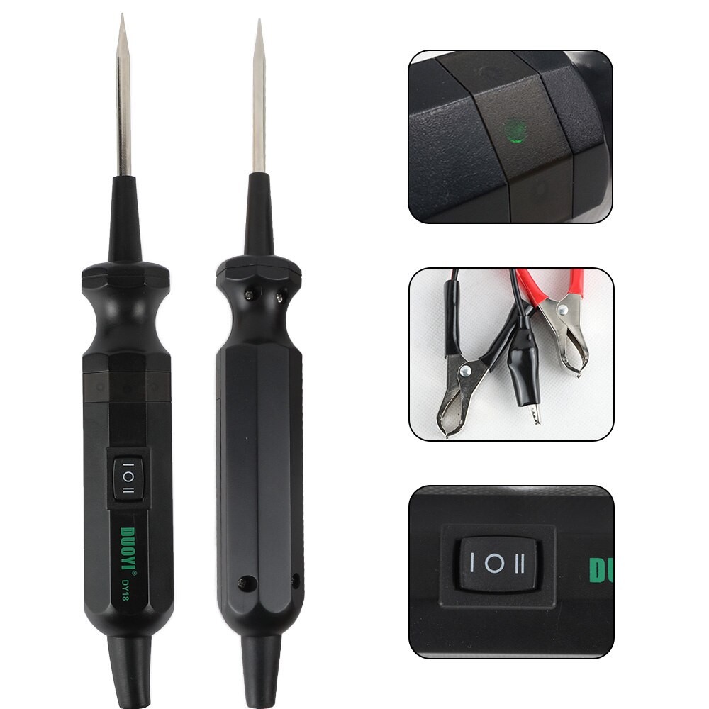 DY18 Automotive Electrical Circuit Tester Power Probe 6-24V DC Pen Vehicle Diagnostic Tools Circuit Tester Scanner Device
