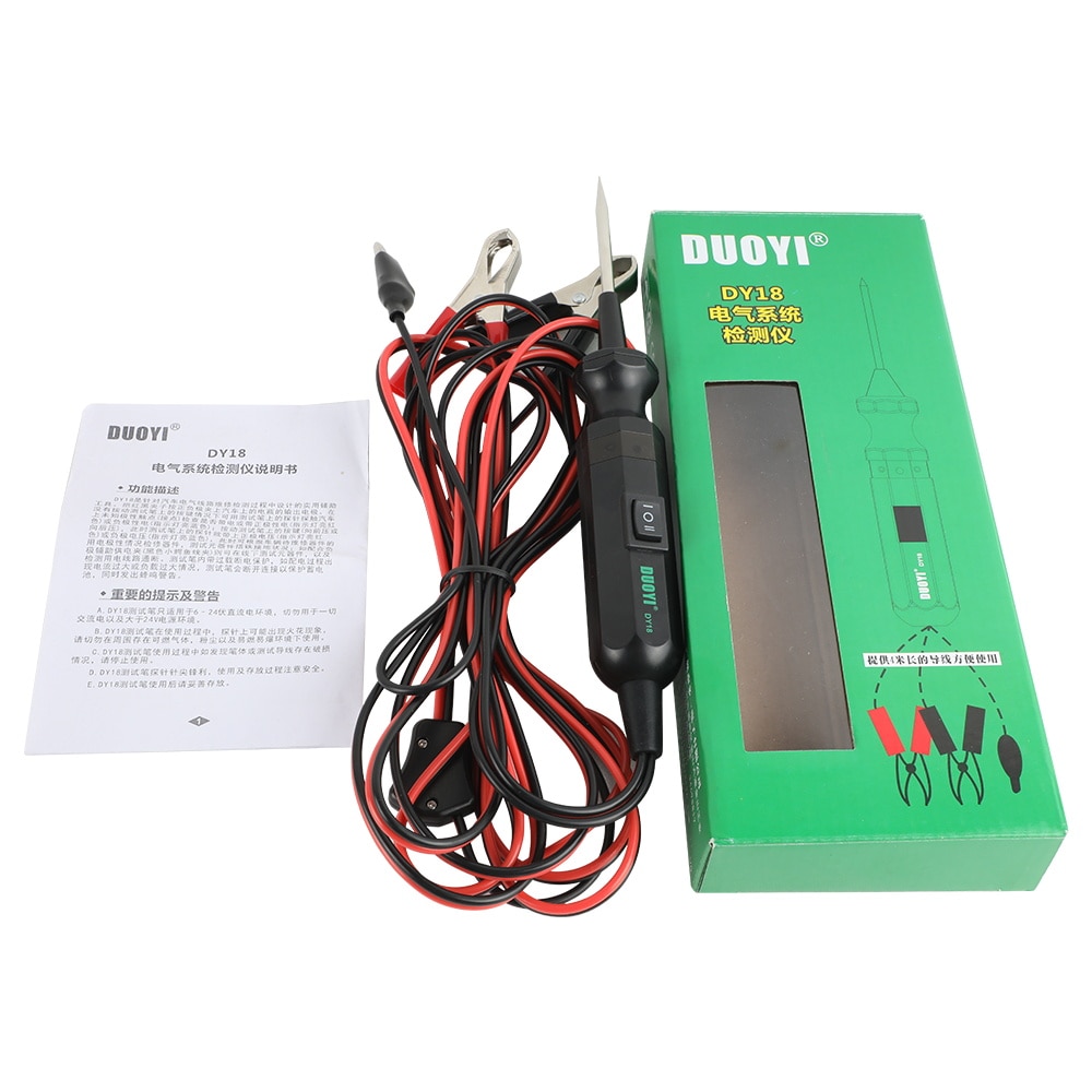 DY18 Automotive Electrical Circuit Tester Power Probe 6-24V DC Pen Vehicle Diagnostic Tools Circuit Tester Scanner Device