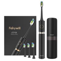 Electric Sonic Toothbrush Waterproof Powerful Fast Charging Smart Timer with 8 Replacement Heads Travel Case High-Tech