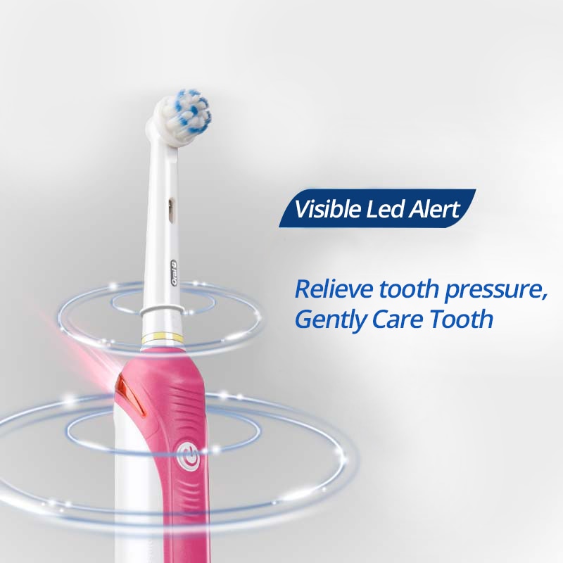 Oral B Pro2000 Intelligent Electric Toothbrush 3D Ultrasonic Oral Clean 2 Modes Pressure Sensor Alert Waterproof Rechargeable