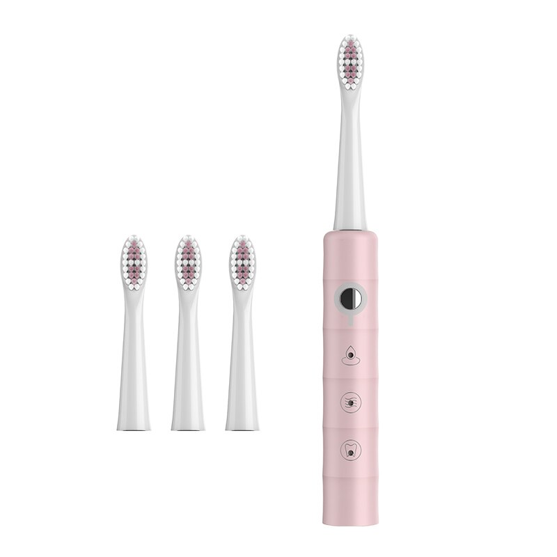 USB Rechargeable Waterproof  Sonic Couples Electric Toothbrush 6 Gears Soft Bristle Adult Tooth Brushes Replacement Heads Set