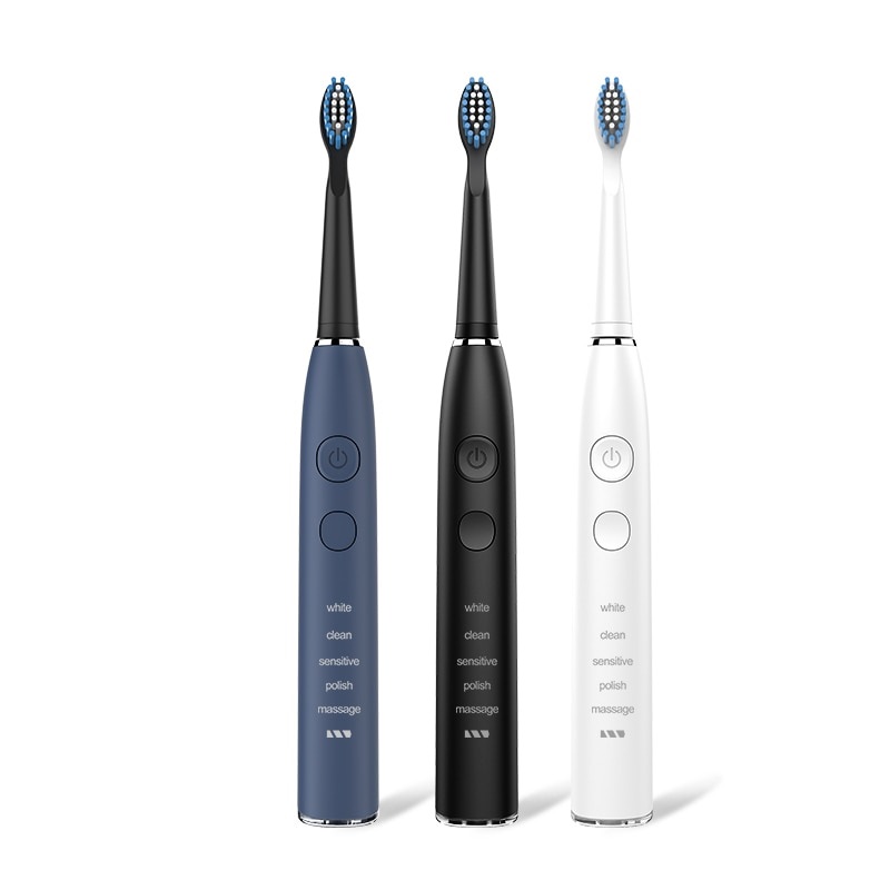 Electric Toothbrush SG-575 Sonic Clean Teeth 5 Clean Modes USB Recharageable 4 Replacement Brush Heads + 1 Indental Brush