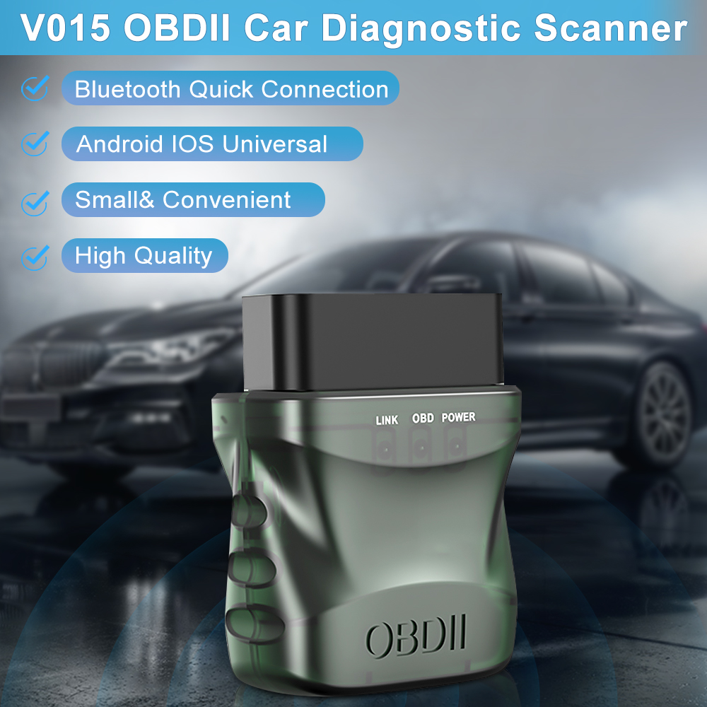 ELM327 V1.5 OBD2 Auto Scanner Wireless Bluetooth 4.0 OBD Reader Adapter OBD II Car Diagnostic Tool for IOS Android PC
