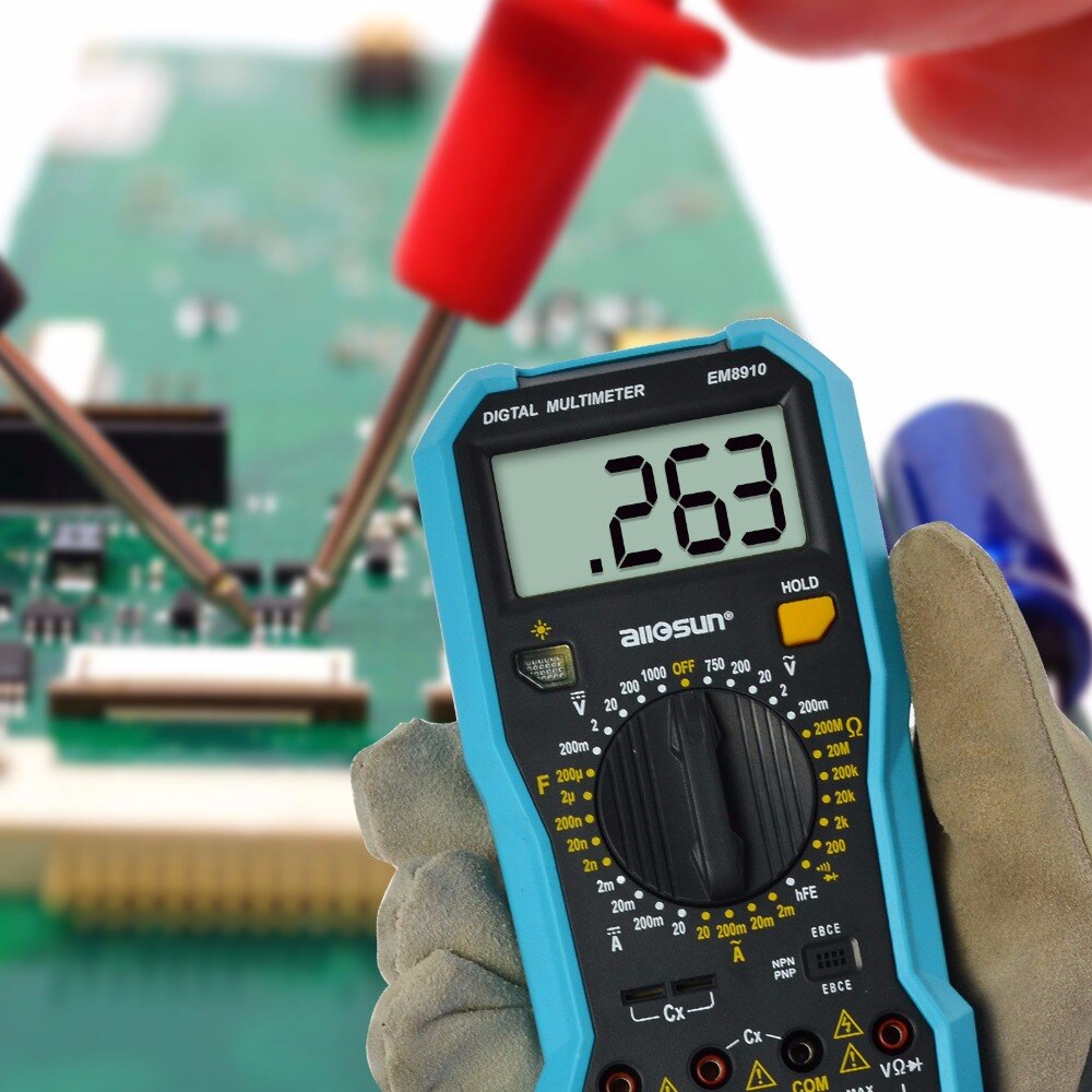EM8910 Digital Multimeter Multi tester Backlight AC/DC Ammeter Voltmeter Ohm Portable Meter voltage meter