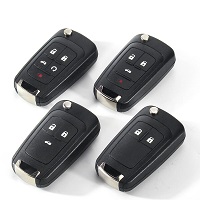 Flip car Remote Key Shell For Chevrolet Cruze Epica Lova Camaro Impala 2 3 4 5 Button Folding Key Case HU100 Blade