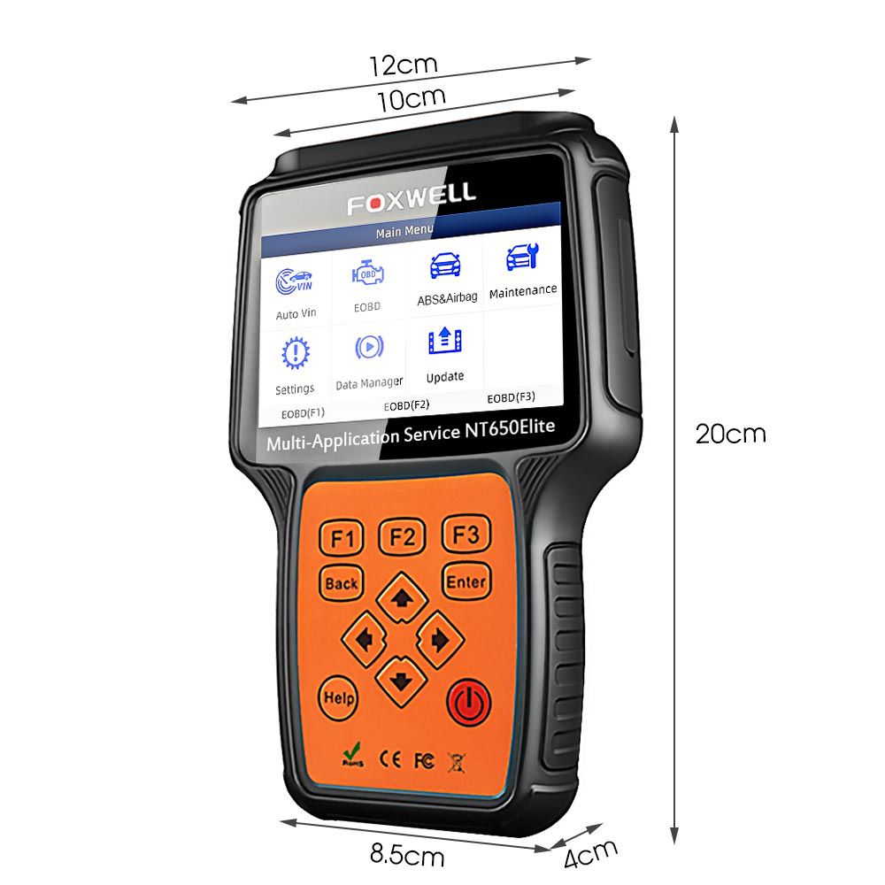 FOXWELL NT650 Elite OBD2 Automotive Scanner ABS SRS DPF Oil Reset Code Reader Professional OBD Car Diagnostic Tool OBD2 Scanner